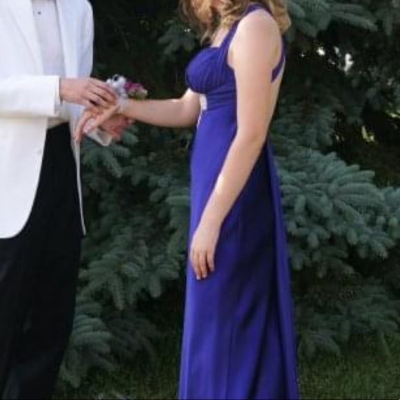 Betsy & Adam Purple Prom Dress - Picture 6 of 8